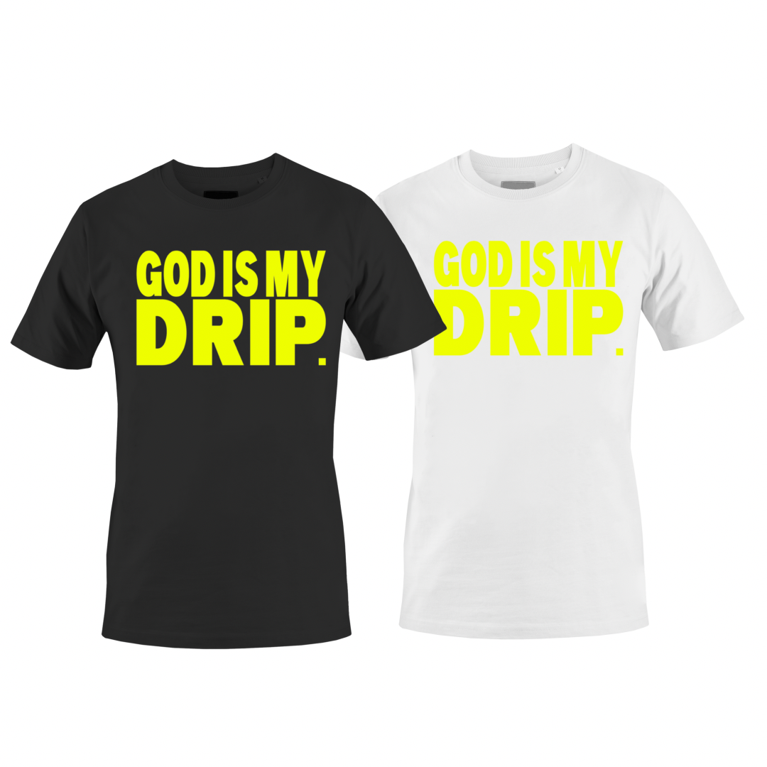 Neon “Flavors” Drip (neon yellow, neon green, neon blue, neon pink) Short Sleeve GODISMYDRIP T-Shirt