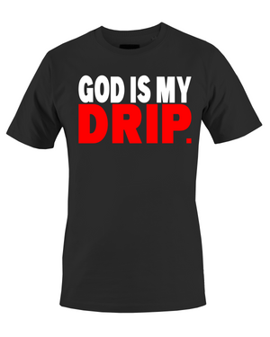 Black Drip (white & red) Short Sleeve GODISMYDRIP T-Shirt