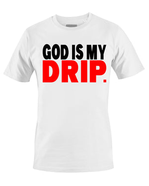 White Drip (black & red) Short Sleeve GODISMYDRIP T-Shirt