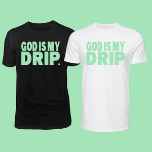 ”Mint To Be” Drip (white/black) Short Sleeve GODISMYDRIP T-Shirt